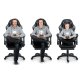 Sofotel Draknor II Ergonomic Gaming Chair with Footrest, Black and Grey
