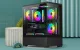 DarkFlash C365 Computer Case, Tempered Glass, E-ATX, Black