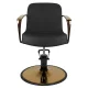 Gabbiano Bolonia Hairdressing Chair Black with Gold Base