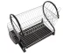 Two-Tier Dish Drainer, Black