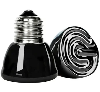 Infrared Heating Bulb for Terrarium 50W E27, Black