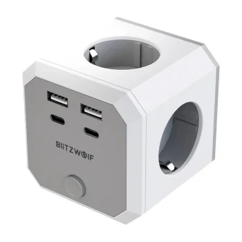 BlitzWolf BW-EC2 8-in-1 Power Cube (4x AC, 2x USB-A, 2x USB-C)