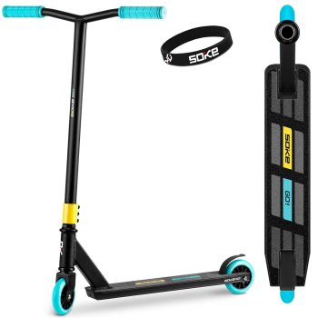 Pro Stunt Scooter SOKE GO! for Tricks and Freestyle, Yellow Blue