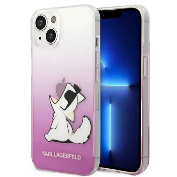 Karl Lagerfeld Choupette Fun iPhone 14 Plus Case, Pink