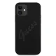 Guess iPhone 12 mini Case Silicone Vintage Script, Black