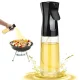 Glass Oil Sprayer and Vinegar Dispenser, 250ml, Silver-Transparent