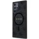 Guess 4G Collection Leather Metal Logo MagSafe Case for Samsung Galaxy S24 Ultra, Black