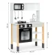 Wooden play kitchen for children with oven, stove, microwave and metal accessories, ECOTOYS