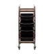 Gabbiano 8-139 Hairdressing Trolley, Antique Gold