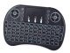 Wireless mini backlit multimedia keyboard with touchpad for TV, black