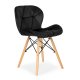 ModernHome Velvet Dining Chairs Set of 4 for Kitchen and Living Room, Black