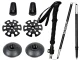 Folding Trekking and Nordic Walking Poles, Black