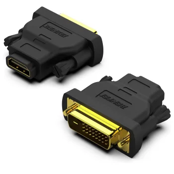 Benfei Bidirectional DVI to HDMI Adapter, 2 Pack, Black