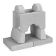 Ecotoys TMSRT-13 Modular Kids Armchair 8 Elements, Gray