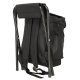 Folding fishing camping chair with backpack 10L black