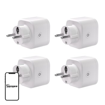 Sonoff S61STPF Smart Plug with Matter Support, Wi-Fi, 4-Pack