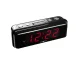 Electronic Alarm Clock with Red LED Display, 24h, Black