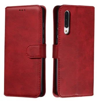Xiaomi Mi 9 Lite / CC9 / CC9mt Classic Wallet Leather Book Case Cover, Red