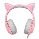 Onikuma K9 RGB Gaming Headphones with Cat Ears, Pink