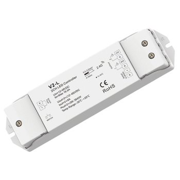 Smart LED Controller V2-L CCT 12-48V 2x8A RF 2.4GHz Push-Dim