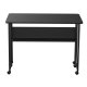 Maclean MC-126 B Folding Desk with Wheels, 100x58cm, Black