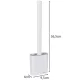 Ruhhy Slim Silicone Toilet Brush Set White/Gray