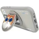 Dėklas Nimmy Glasses Cool Cat MagSafe skirtas iPhone 16 Pro su stovu, pilkas