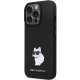Karl Lagerfeld iPhone 13 / 13 Pro Case Silicone Choupette Metal Pin, Black