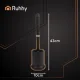 Ruhhy Silicone Toilet Brush with Holder, Black