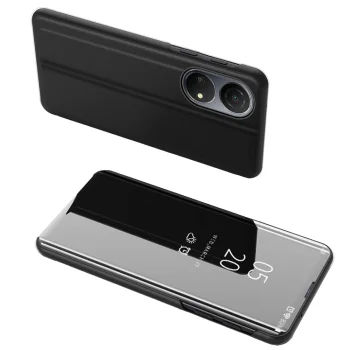 Flip Cover for Honor X7 / Honor Play 30 Plus Clear View Case, Black