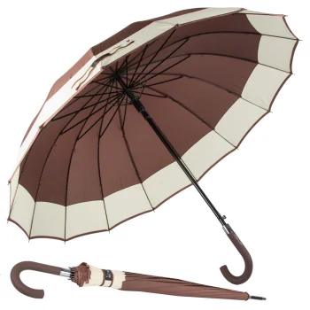 Large Elegant Umbrella XXL, Brown