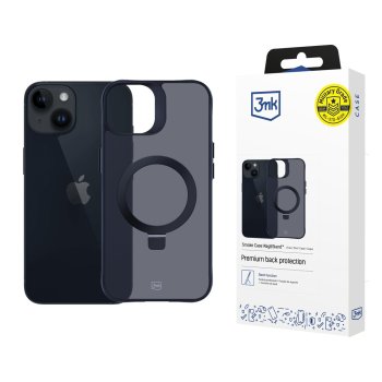 3Mk Protection Smoke Case Mag&Stand for Apple iPhone 14 Plus, Black