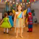Kruzzel Unicorn Costume for Girls, 3 Pieces, 130-140 cm, Multicolor