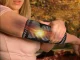 Elastic Elbow Compression Sleeve Brace for Support and Pain Relief, Black-Orange
