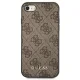 Guess 4G Metal Gold Logo Case for iPhone SE 2022 / 2020 / 7 / 8, Brown