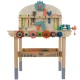 Kruzzel 3-in-1 Wooden Workbench with Tools for Kids, Multicolor