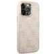 Guess iPhone 14 Pro Case 4G Vintage Gold Logo, Pink
