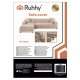 Ruhhy Stretch Corner Sofa Cover 145-185cm, Beige 26031