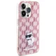 Karl Lagerfeld Monogram Choupette Case for iPhone 15 Pro, Pink