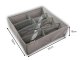 Clothes and Underwear Drawer Organizer, 8 Compartments, Grey