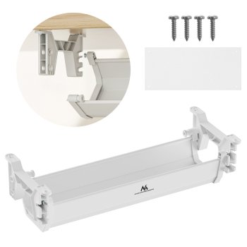 Maclean MC-106 W Under-Desk Cable Organizer, 5kg, White