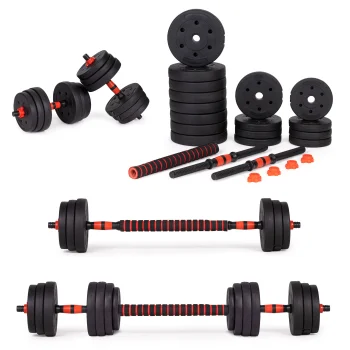 Movepro GB-SX Adjustable Dumbbells / Barbell Set, 2x15 kg (30 kg Total)
