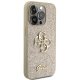 Guess iPhone 15 Pro Case Fixed Glitter Big 4G, Gold