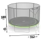 Neo-Sport NS-10Z231 Garden Trampoline with Outer Net and Ladder, 312 cm