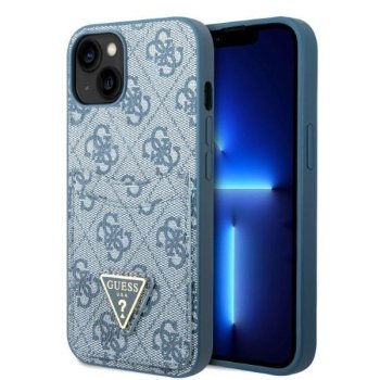 Apple iPhone 13 mini 5.4'' Guess 4G Triangle Logo Cardslot Case Cover, Blue