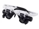 Watchmaker Headset Magnifier with LED Light 8x 23x, White-Black