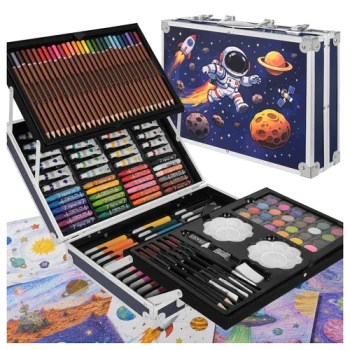 Maaleo Kids Art Set in Suitcase, 145 Pieces, Astronaut