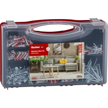 Fischer Master-Box XL Living Area Screw and Plug Set, 280 Pieces