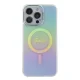 Guess iPhone 15 Pro Max Case IML Iridescent MagSafe, Turquoise