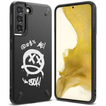 Ringke Onyx Design TPU Case for Samsung Galaxy S22+ (S22 Plus), Graffiti, Black
